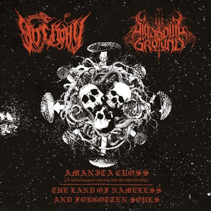 Обкладинка релізу Do Skonu / Shadows Ground — Amanita Cross / The Land Of Nameless And Forgotten Souls (Split)