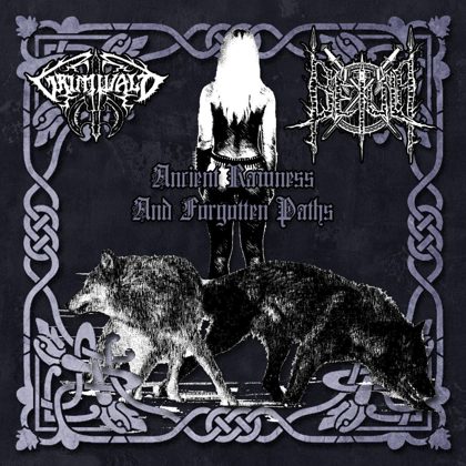 Обкладинка релізу Betula / Grimwald — Ancient Rawness and Forgotten Paths (Split)