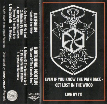 Обкладинка релізу Lucifugum / Nokturnal Mortum — Path Of The Wolf | Return Of The Vampire Lord (Split)